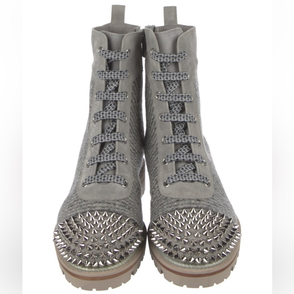 Christian Louboutin Studded Combat Boots - Picture 6 of 7